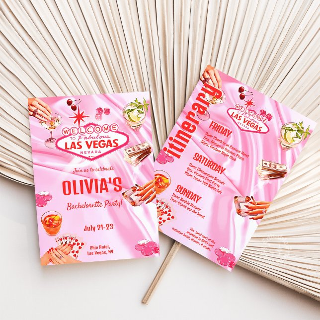 Invitación Itinerario de juego de Bachelorette de Las Vegas (Subido por el creador)