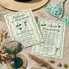 Invitación Itinerario de la fiesta de despedida de soltera Bi