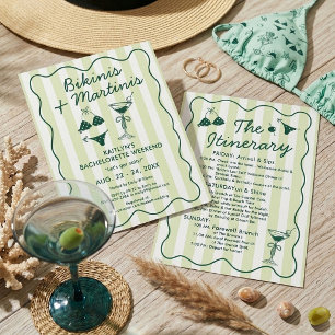Invitación Itinerario de la fiesta de despedida de soltera Bi