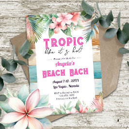 Invitación itinerario de la fiesta de la bachillerato tropica