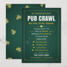 Itinerario de Pub Crawl del Día de San Patricio Ve
