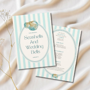 Invitación Itinerario de solteros y campanas de boda