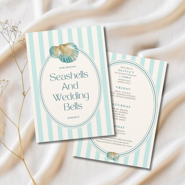 Invitación Itinerario de solteros y campanas de boda (Subido por el creador)