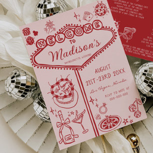 Invitación Itinerario del fin de semana de Bachelorette de La