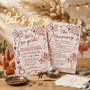 Invitación Itinerario del fin de semana de despedida de solte