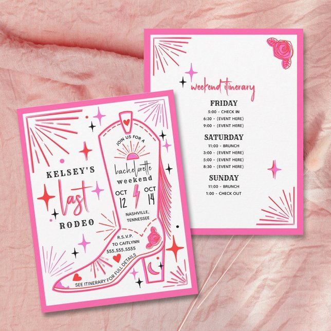 Invitación Itinerario del fin de semana de despedida de solte (Subido por el creador)