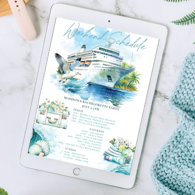 Invitación Itinerario del fin de semana de la fiesta de la ba (Subido por el creador)