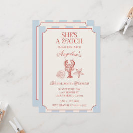Invitación Itinerario del fin de semana de la soltera She's A
