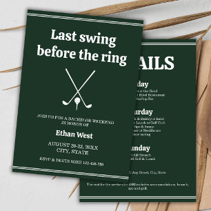 Invitación Itinerario del fin de semana del último Swing Golf