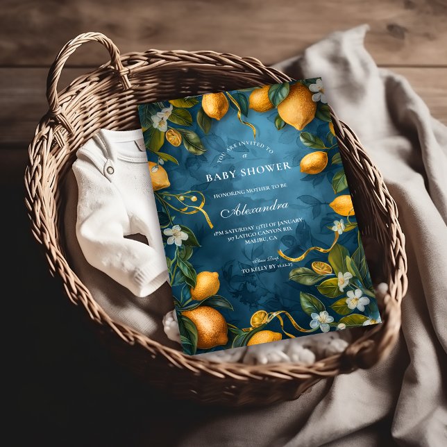 Invitación itrus Blossom Blue Baby Shower (Subido por el creador)