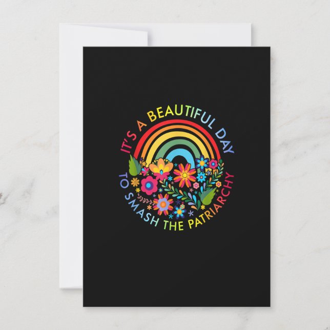 Invitación Its A Beautiful Day To Smash The Patriarchy Femini (Anverso)