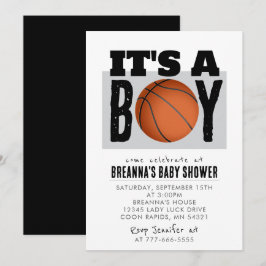 Invitación It's a Boy Basketball Baby Shower Party Invitation