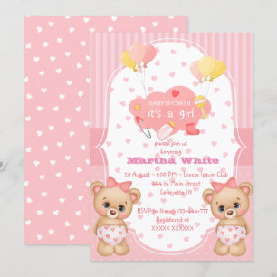 Invitación it's a girl Baby shower Invitation