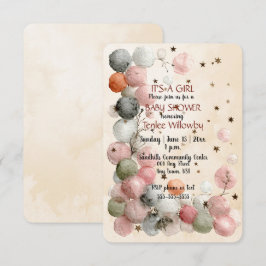 Invitación It's A Girl Baby Shower Invitation