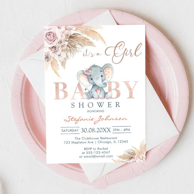Invitación It's A Girl Little Peanut Baby Shower Invitation (Subido por el creador)