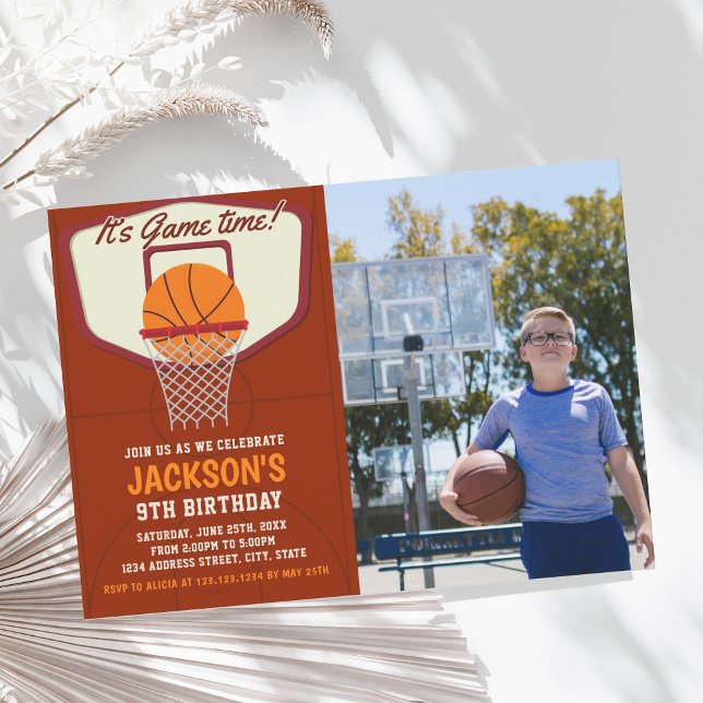 Invitación It's Game time! Basketball theme Birthday Kids  (Subido por el creador)