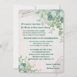 Invitación It's Never Too Late Second Wedding Invitation