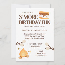 Invitación It's S'more Fun to Be One Kids 1st Birthday 