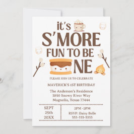 Invitación It's S'more Fun to Be One Kids 1st Birthday 