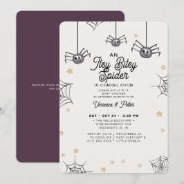 Invitación Itsy Bitsy Spider Chica Halloween Baby Shower