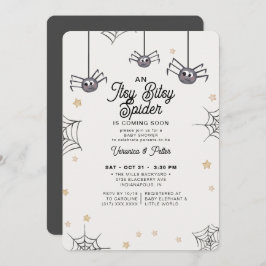 Invitación Itsy Bitsy Spider Neutral Halloween Baby Shower
