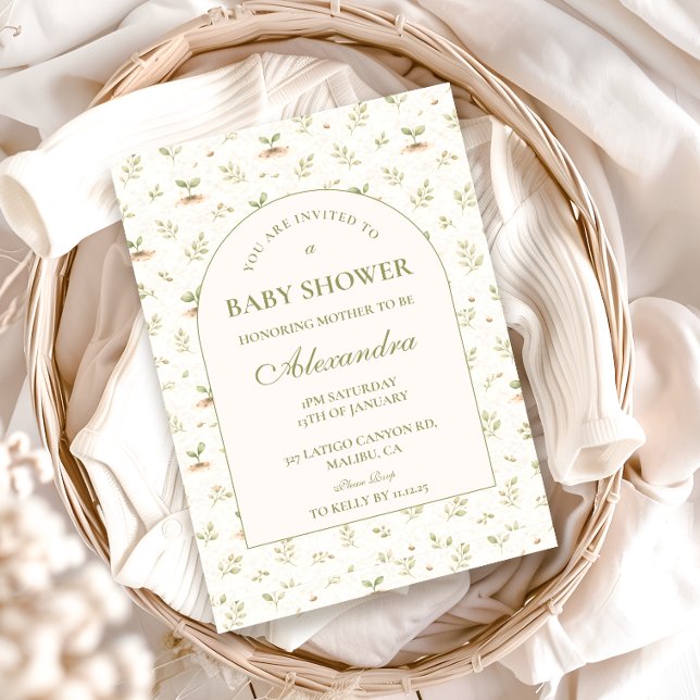 Invitación ittle Sprout Garden Party Baby Shower (Subido por el creador)