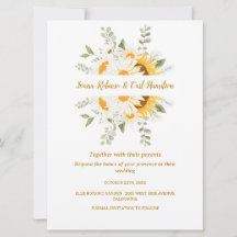 IVANA Elegante Boda de flores amarillas y blancas