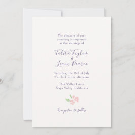 Invitación Ivory | Acuarela Floral Escritura Boda
