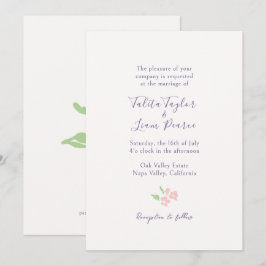 Invitación Ivory | Acuarela Floral Escritura Boda 