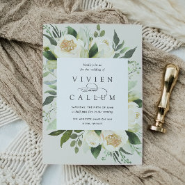 Invitación Ivory Bloom | Boda de marco floral acuarela