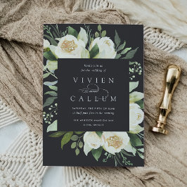 Invitación Ivory Bloom | Boda de marco floral acuarela