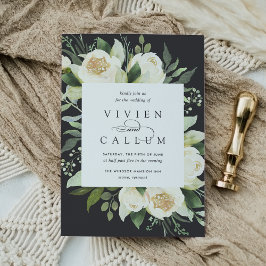 Invitación Ivory Bloom | Boda de marco floral acuarela