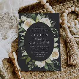 Invitación Ivory Bloom | Boda floral de color de agua de marc