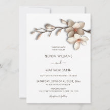 Ivory White 3D Magnolia Flower Wedding
