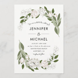 Invitación Ivory y Rubor Boda Sprigs
