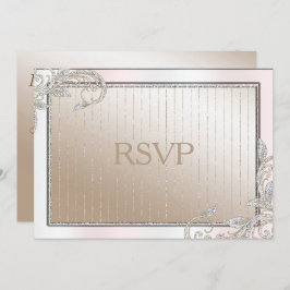 Invitación Ivory y Satin RSVP