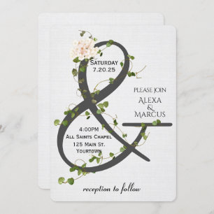 Invitación Ivy y Ampersand Boda