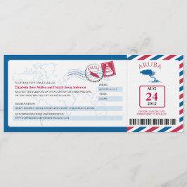 Invitación iWedding del documento de embarque del