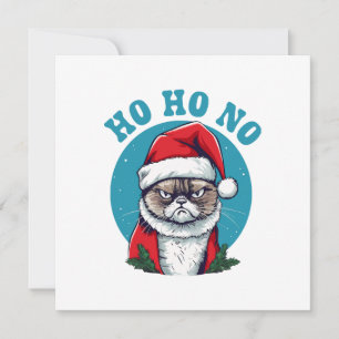 Invitación Ja ja no - divertido gato gruñón de Santa