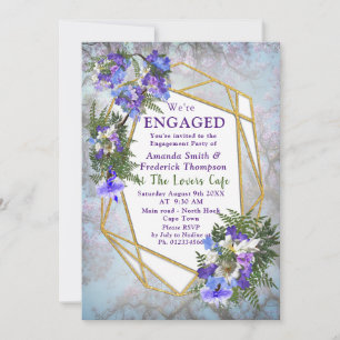 Invitación Jacaranda Blooms & Lily Bouquet Fiesta