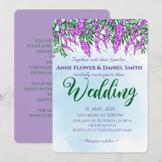 Invitación Jacaranda Sky Blue Boda