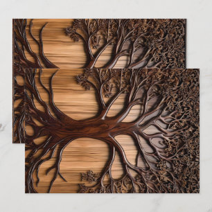 Invitación Jacaranda Tree: La naturaleza en la madera,