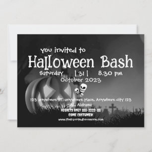 Invitación Jack o Lantern   Calabaza Fiesta de Halloween para
