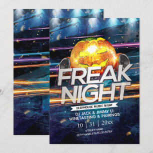 Invitación Jack-O-Lantern Disco Ball Freak Night Halloween