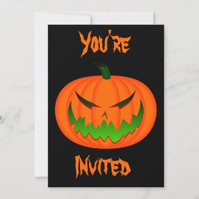 Invitación Jack-O'-Lantern II (Anverso)