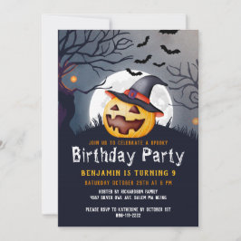 Invitación Jack O'Lantern Festejó el cumpleaños de Halloween