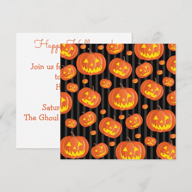 Invitación ¡Jack O'Lanterns! (Anverso / Reverso)
