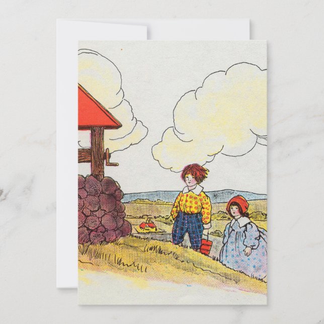 Invitación Jack y Jill subieron la colina (Anverso)