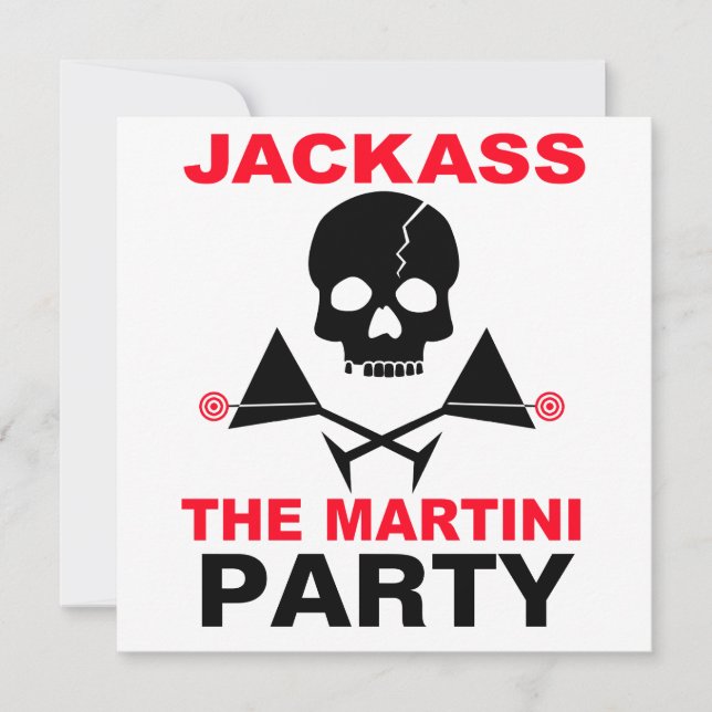 Invitación - JACKASS, La Fiesta Martini (Anverso)