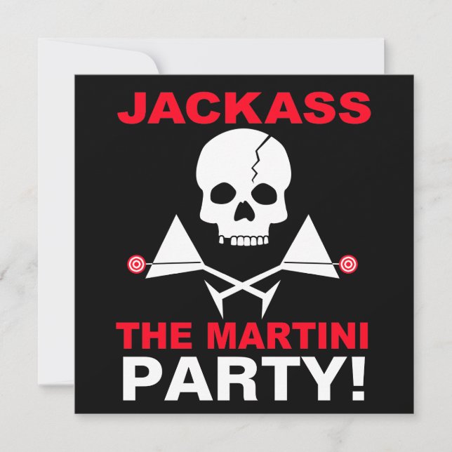 Invitación - JACKASS, La Fiesta Martini (Anverso)